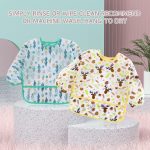 HaimoBurg 5 Pcs Long Sleeved Baby Toddler Bibs Waterproof Sleeved Bib 3-24 Months - Image 5